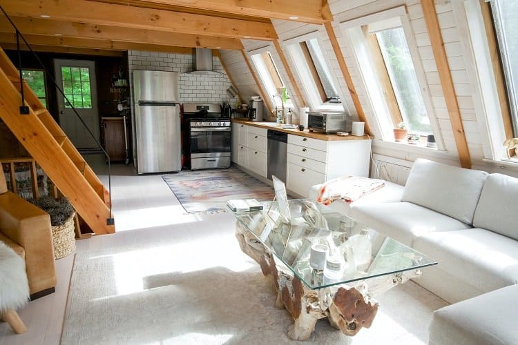 stylish attic living space