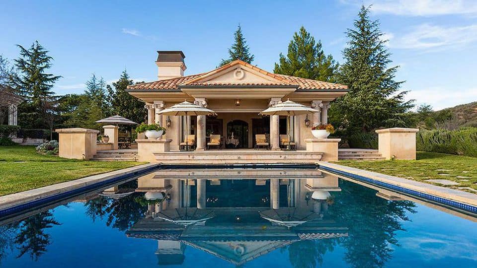 Britney's pool house.