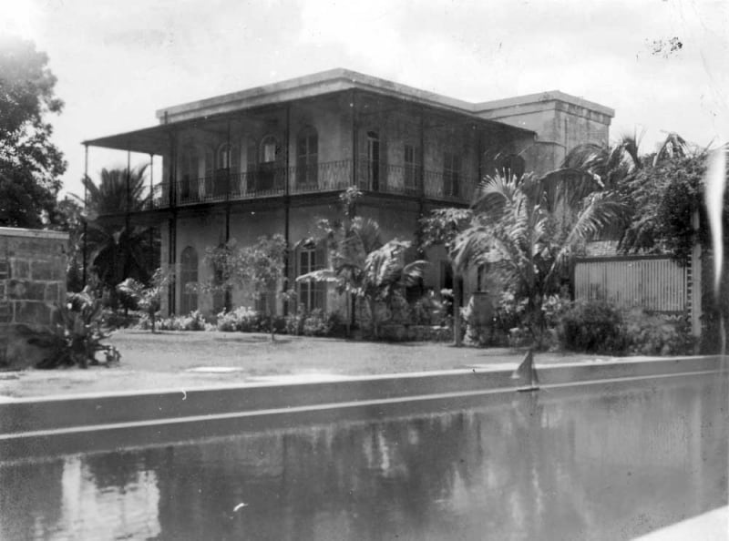 Hemingway's house in Key West before being restored 