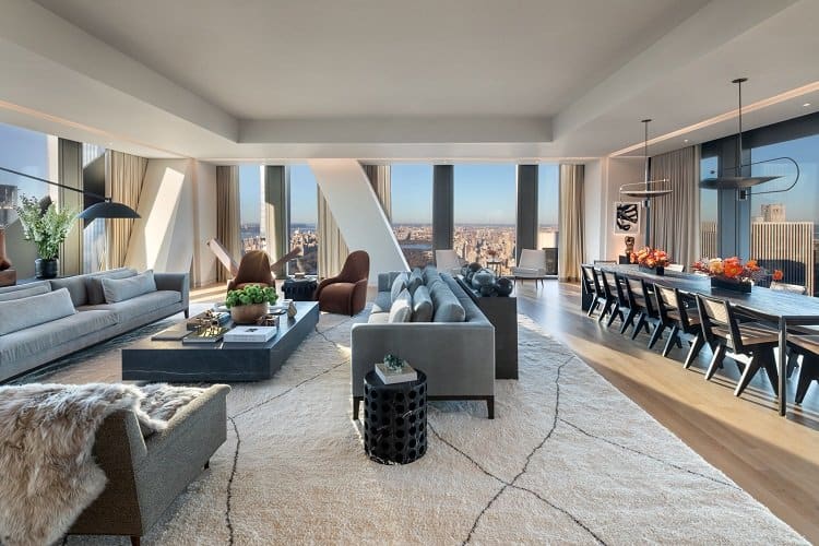 Inside a luxury apartment at 53 West 53 building in New York City. Image credit: Evan Joseph