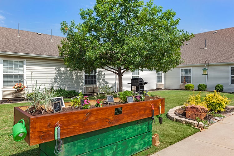 Community garden at Brookdale Richland Hills in Dallas-Fort Worth, TX.