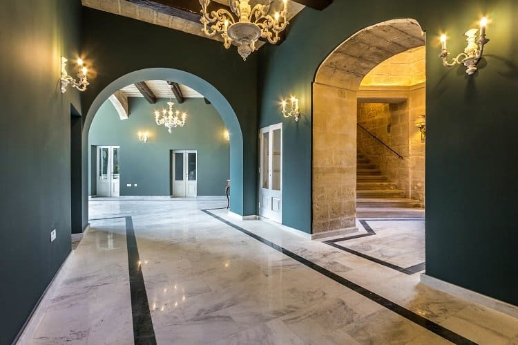 inside a historic palace on the isle of malta