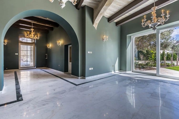 massive entertainment room in a maltese palazzo