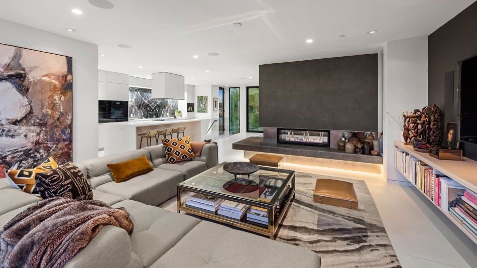 inside a modern luxury home for sale in venice california