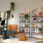 refined interior décor with ladder shelves