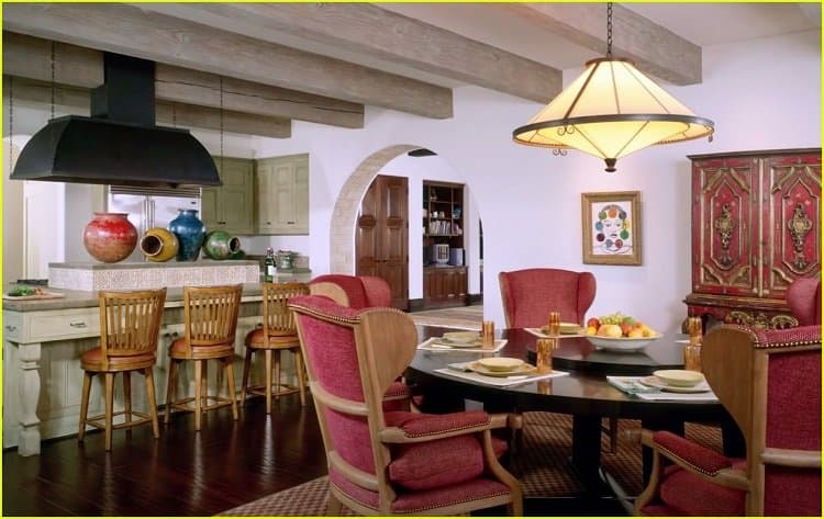 the kitchen inside dwayne johnson's house in los angeles