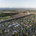 birds eye view of encino, in the san fernando valley area of los angeles