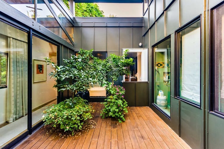 Other unique, Zen-inspired features include an enclosed greenhouse-style garden room