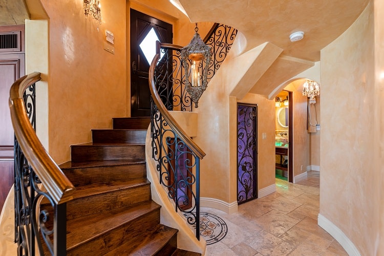 elegant staircase in a luxury home in Venice, CA