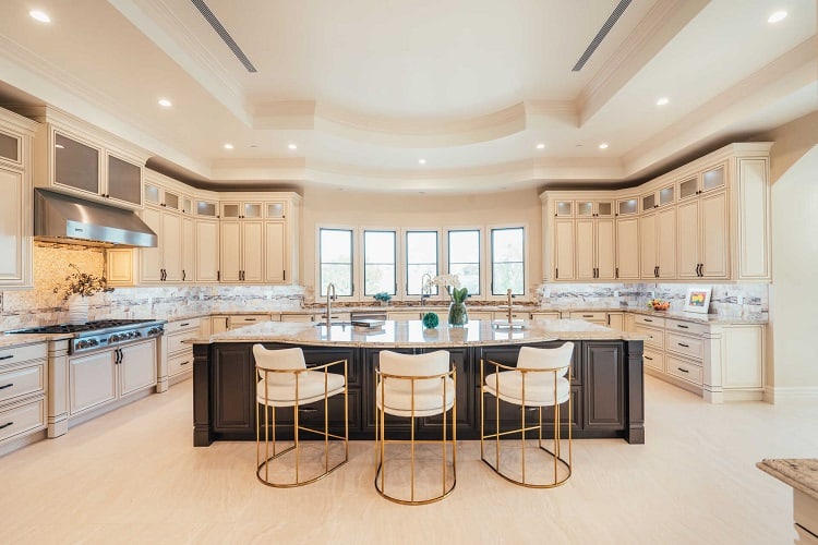 The kitchen inside Polo G's house.