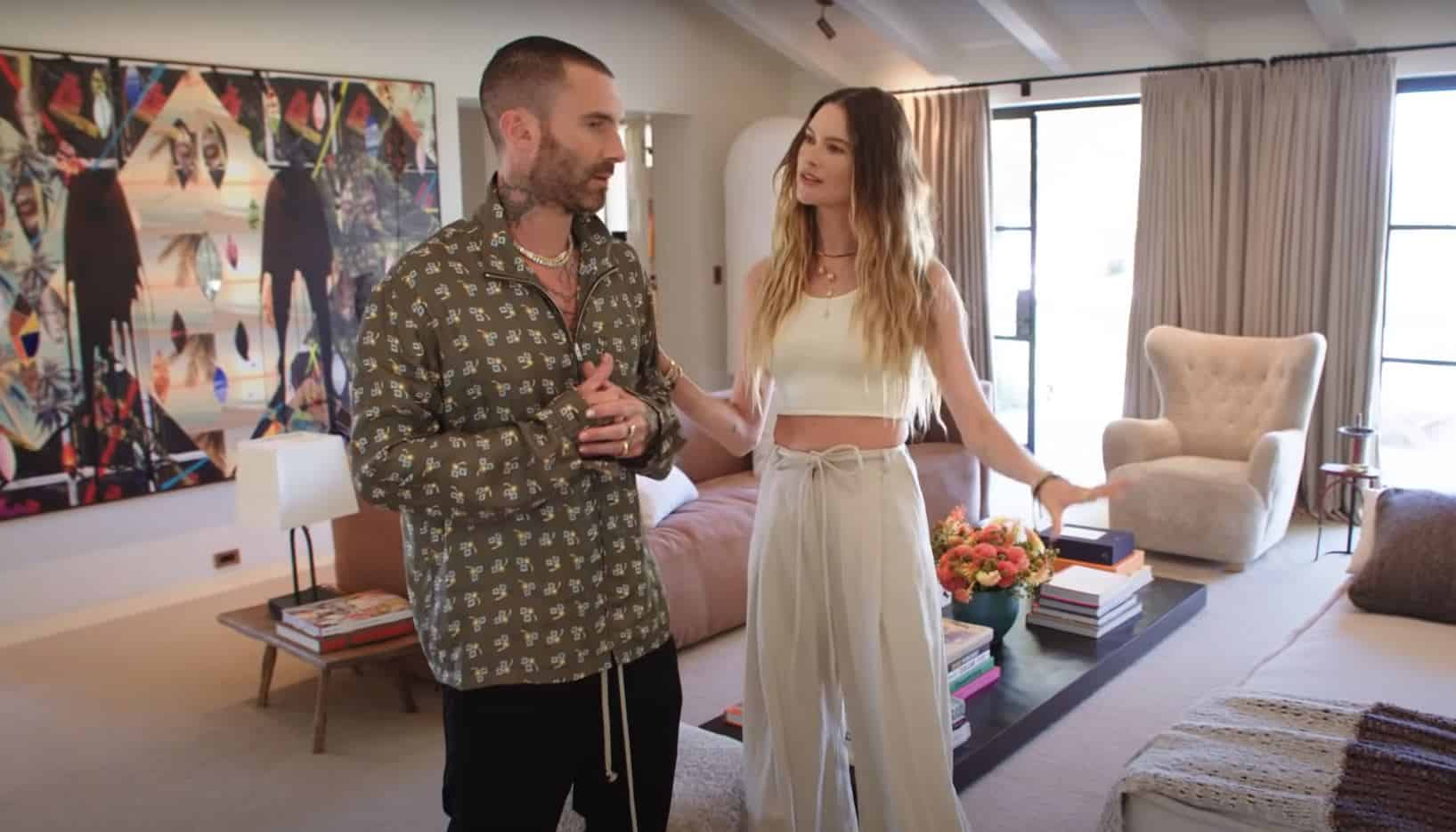 adam levine and wife behati prinsloo in their los angeles home
