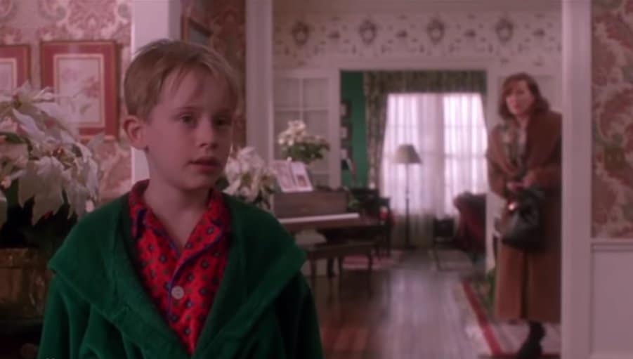 Scene from the first Home Alone movie, filmed on location at the Abendshien's house in Winnetka, Illinois. 