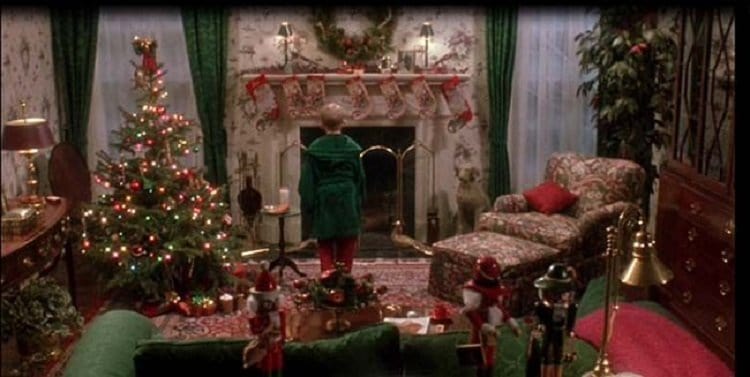 Scene from the first Home Alone movie, filmed on location at the Abendshien's house in Winnetka, Illinois. 