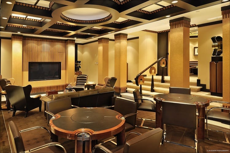 The cigar/entertainment room inside Michael Jordan's house