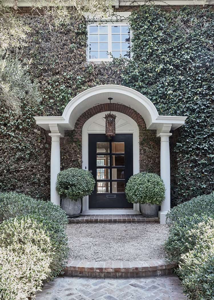 ivy-covered entrance to vanessa hudgens' house