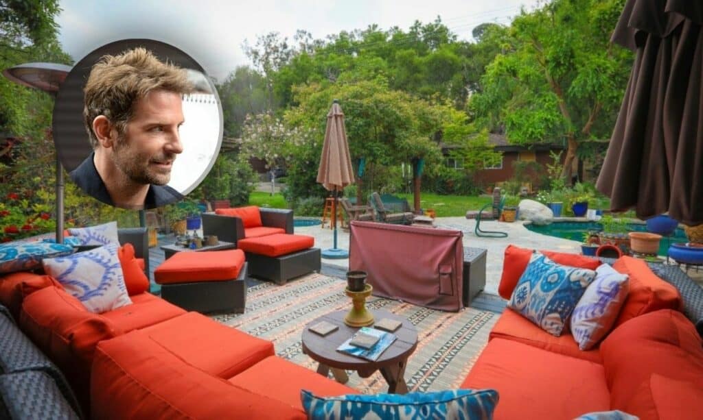 Bradley Cooper's backyard in his Pacific Palisades home in Los Angeles