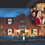 the Caldwell house from Happiest Season movie decked for the holidays