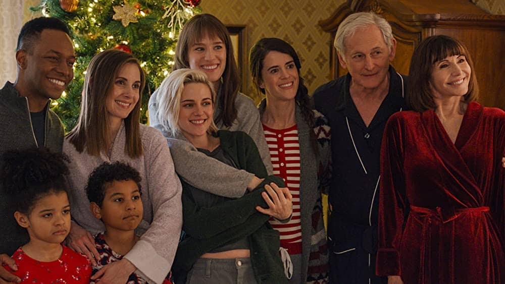 The main characters in Hulu's hit holiday movie Happiest Season