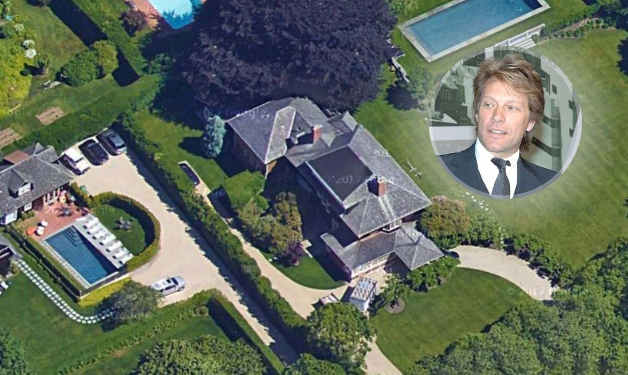 Jon Bon Jovi and his East Hampton home. 