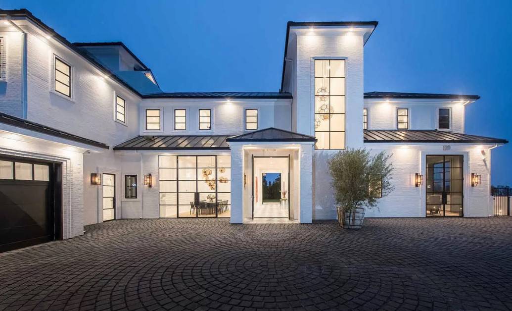 LeBron James' second house in Brentwood, Los Angeles. 