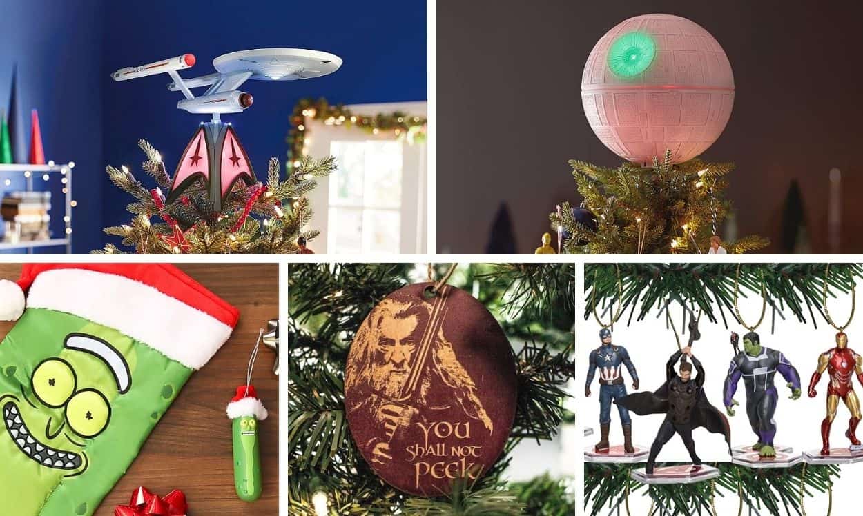 nerdy Christmas decorations and gifts for movie lovers