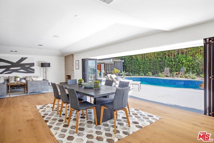 dining area inside Chrishell Stause's house in California.