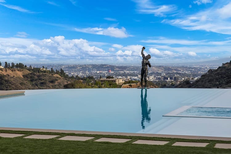 city vistas from the pool 