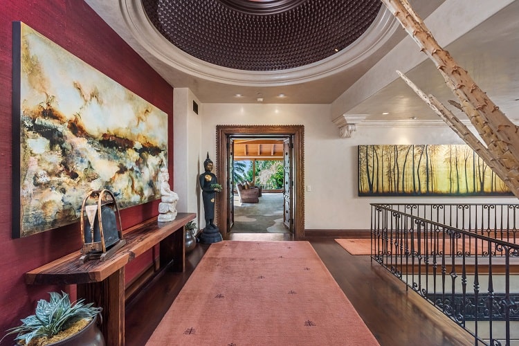 Hallway inside Jeff Franklin's house, currently on the market asking $85 million. 