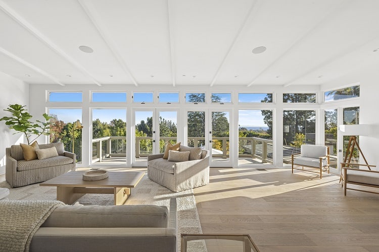 living room of François and Brandy Navarre's house in Pacific Palisades