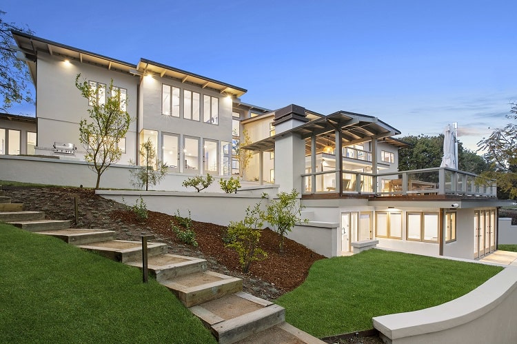 exterior of François and Brandy Navarre's house in Pacific Palisades