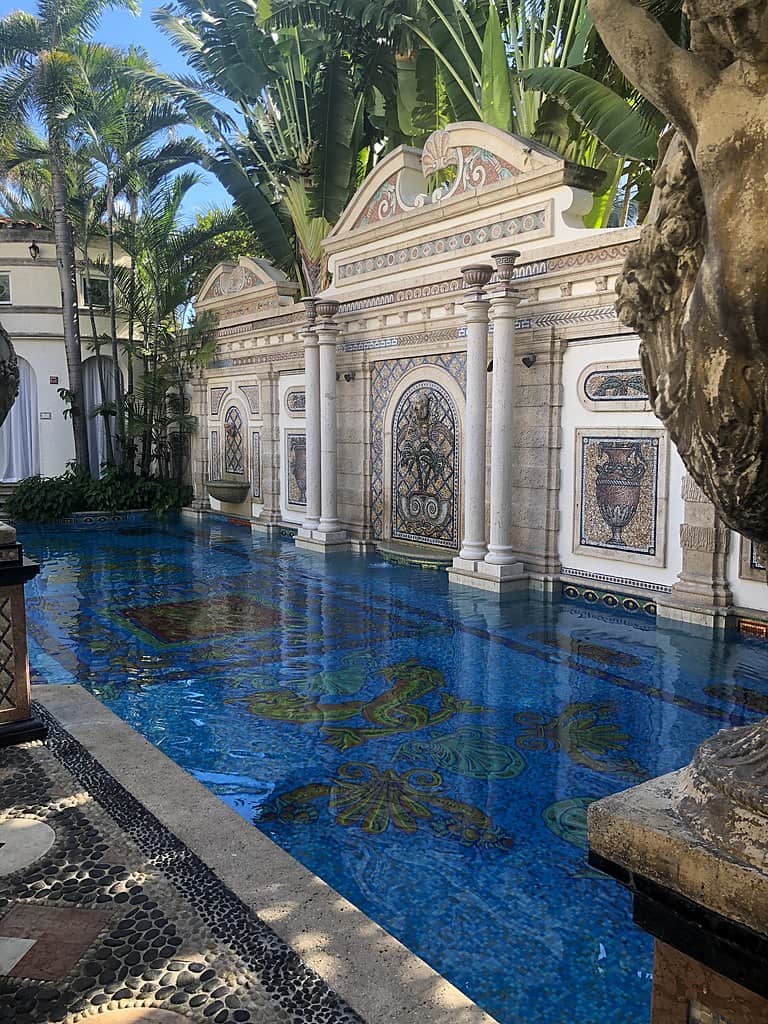 The mosaic tile pool of the former Versace mansion.