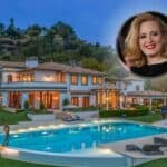 Singer Adele and her massive estate in Los Angeles, which she purchased from Sylvester Stallone