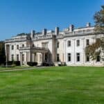 Exterior shot of Winfield Hall, the Woolworth Mansion in Glen Cove