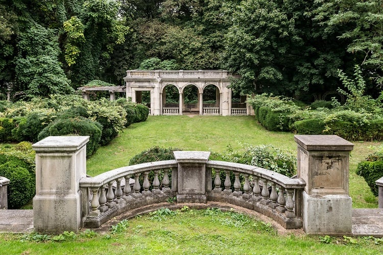 Gardens of the Woolworth estate in Glen Cove, Long Island.