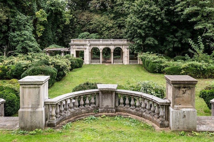 Gardens of the Woolworth estate in Glen Cove, Long Island. 