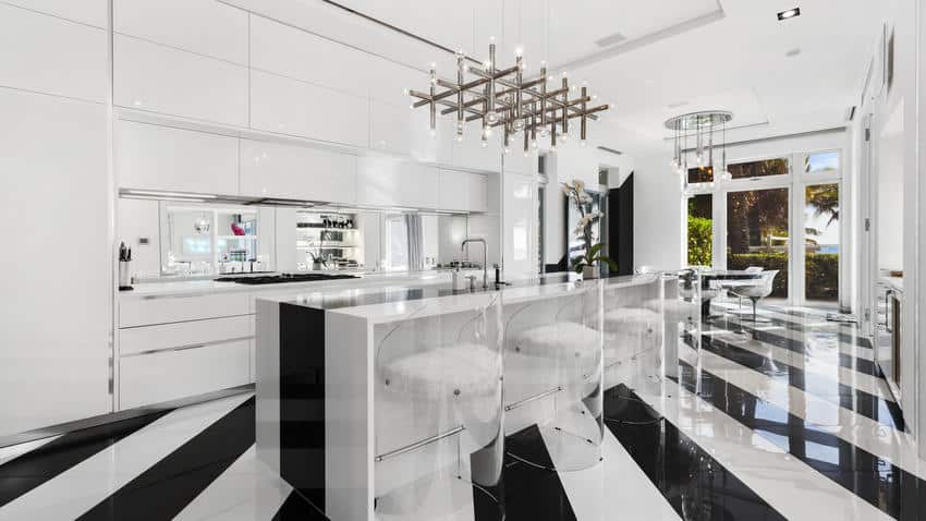 Kitchen Inside Grant Cardone's house in Miami