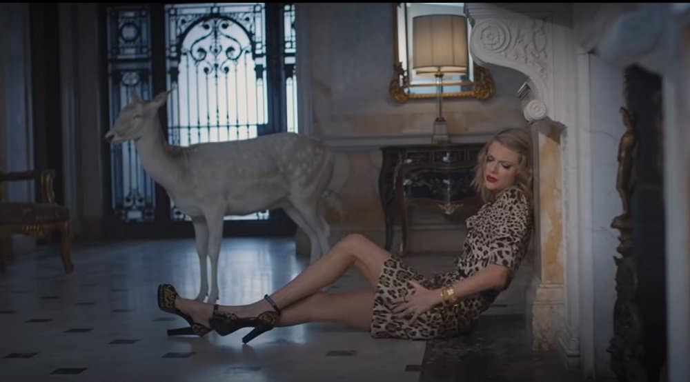 Scene from Taylor Swift's Blank Space video filmed inside of Winfield Hall.