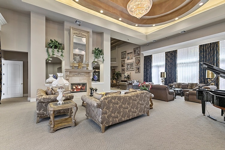 living room inside Michael Jackson's former home in Las Vegas.