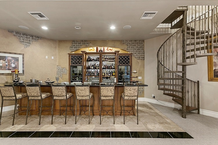 wet bar inside Michael Jackson's former home in Las Vegas.