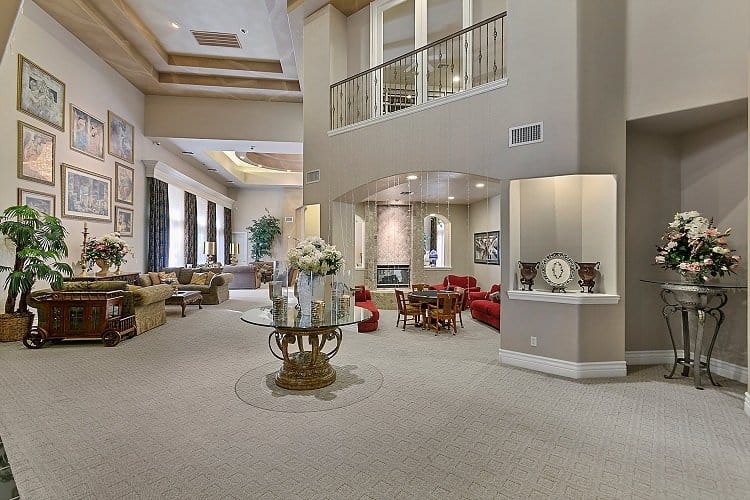 living room inside Michael Jackson's former home in Las Vegas.