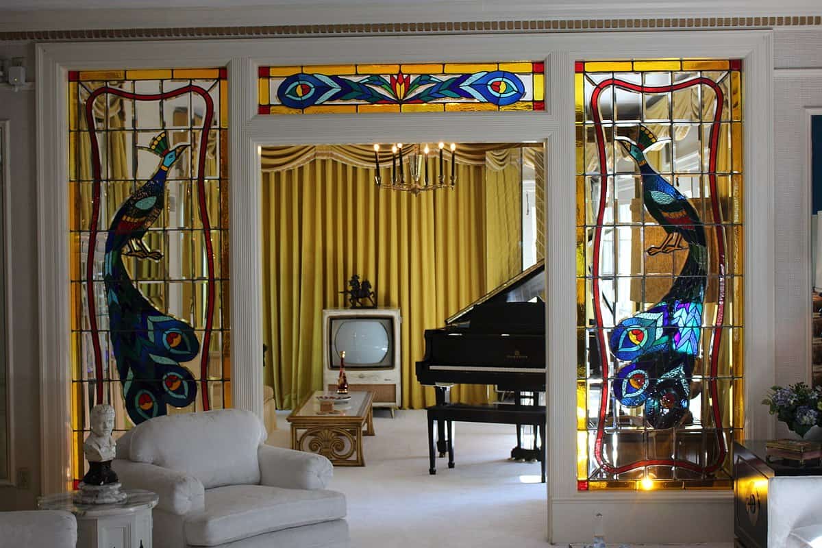 The music room at Graceland Mansion.