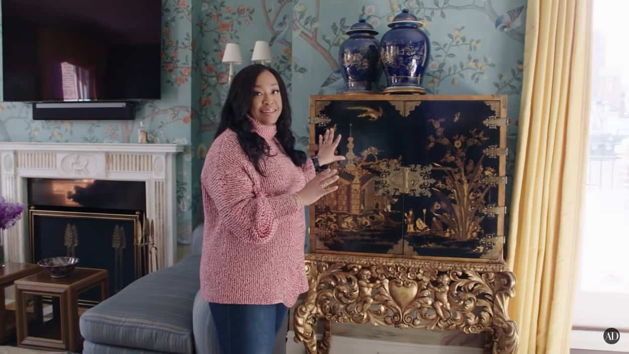 Shonda Rhimes in her New York apartment