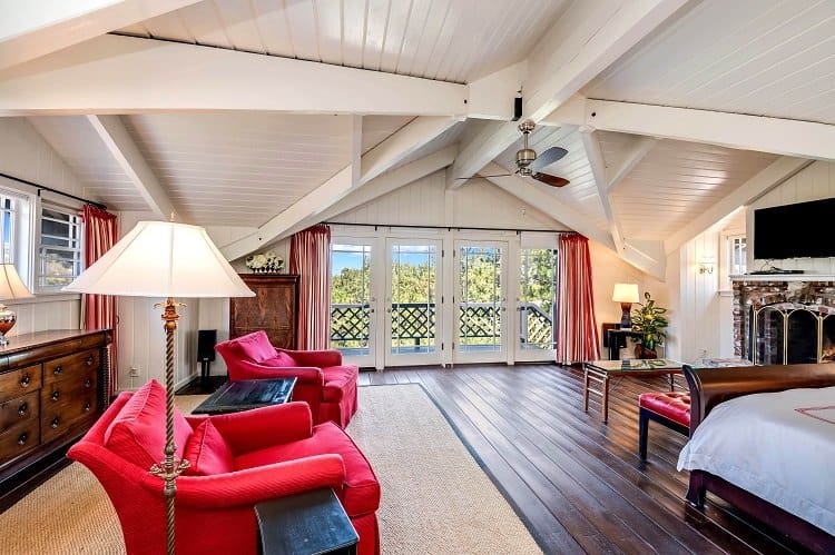 bedroom suite in brooke shields' house in los angeles