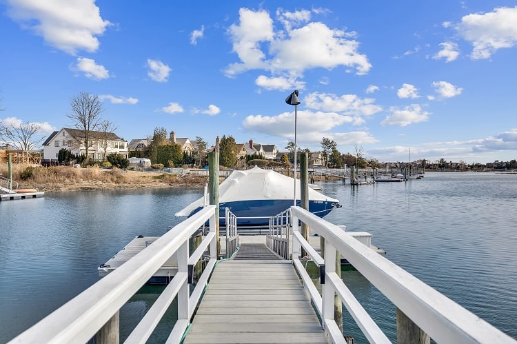 the dock of the Westport house 