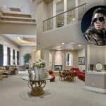 Michael Jackson and the living room of his former home