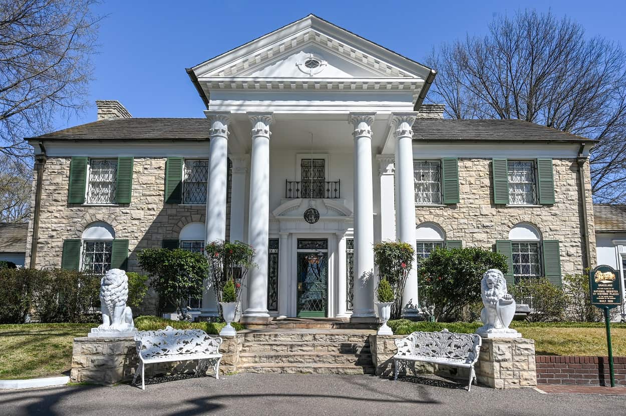 Exterior of Graceland mansion, Elvis Presley's longtime home