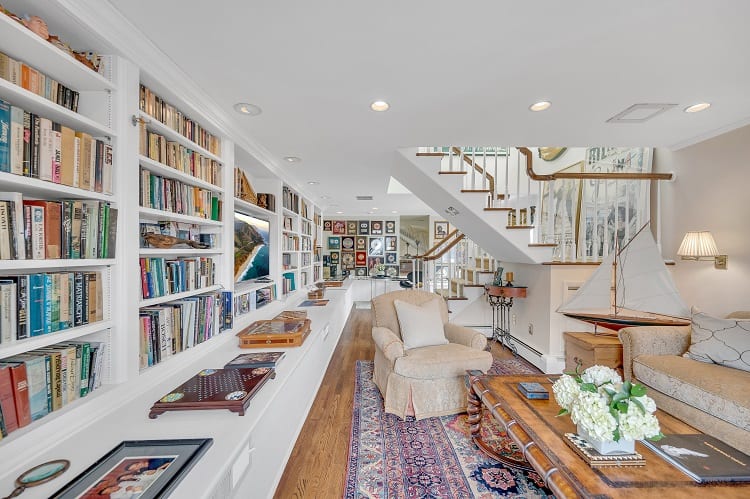 lofted family room in a celebrity house