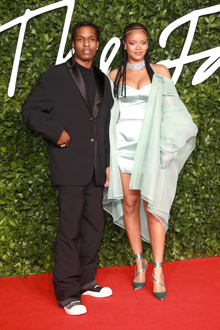 Rihanna and Asap Rocky at a Fenty event in 2019.