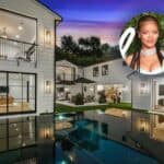 Singer Rihanna and her house in Beverly Hills