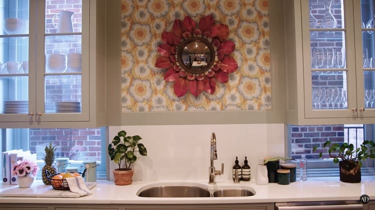 kitchen cabinets inside Shonda Rhimes' house